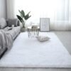 Nordic Fluffy Carpet Rugs For Bedroomliving Room Rectangle Large Size Plush Anti-slip Soft Carpet White Red 13 Colors
