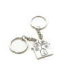 1Pair New Couple I LOVE YOU Lovers Keychain Warm House Type Couple Key Chain Souvenirs Valentine's Day Gift Built With Love Home