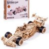 ROBOTIME 3D Wooden Puzzle Racing Car Model Kits With Mechanical Roaring Engine LK505