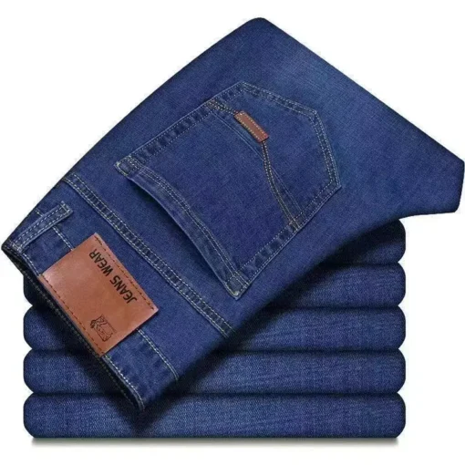 High Quality Men's Spring Summer Thin Straight Leg Casual Jeans Wear Resistant Durable Lightweight Comfortable Work Trousers