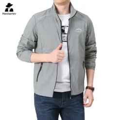 Outdoor Fishing Sun Protection Clothing Men's Summer Casual Thin Loose Breathable Work Jacket Hiking Waterproof Skin Windbreaker