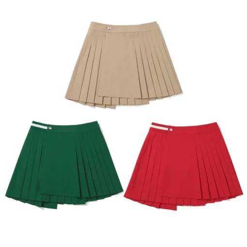 2025 Spring and Summer New Korean Style Golf Women's Skirt, Light and Anti-Exposure Short Skirt, Asymmetrical Sports Quick-Drying Fashionable Pleated Skirt