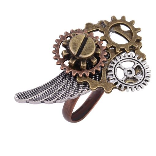 Combined Mechanical Gears Steampunk Ring