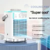 Small electric fan with water and ice office air conditioning fan refrigeration portable air-conditioning fan desktop mini