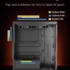 PC Gaming Case Mid-Tower Computer Case With 2 X 120 Mm Fans For ATX Motherboard